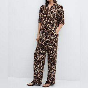 Mango 2 piece flowy printed costume M